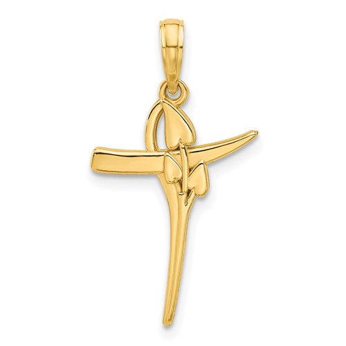 14k-polished-floral-cross-pendant-SolomonJeweler-Wichita-KS-CustomJewelry