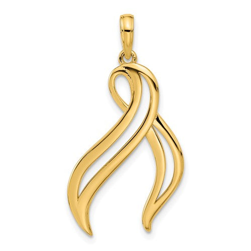 14k-polished-awareness-ribbon-pendant-SolomonJeweler-Wichita-KS-CustomJewelry