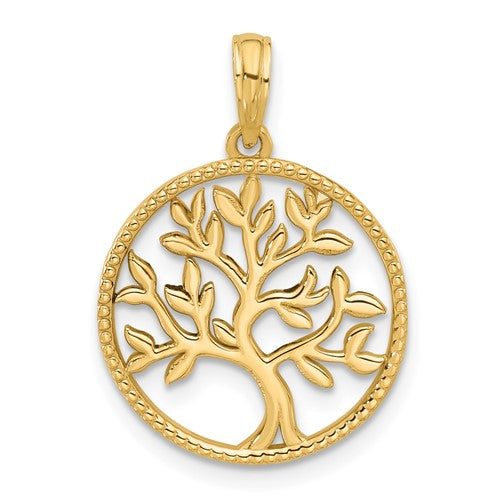 14k-polished-circle-with-tree-charm-SolomonJeweler-Wichita-KS-CustomJewelry