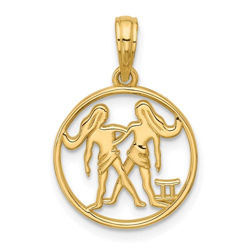 14k-polished-round-gemini-pendant-SolomonJeweler-Wichita-KS-CustomJewelry