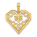 14k-polished-fancy-heart-and-bee-honeycomb-charm-SolomonJeweler-Wichita-KS-CustomJewelry
