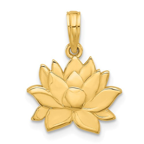 14ky-polished-flower-pendant-SolomonJeweler-Wichita-KS-CustomJewelry