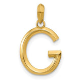 14k gold letter G pendant from Solomon Jewelers, featuring a fancy design, ideal for necklaces and personalized jewelry.