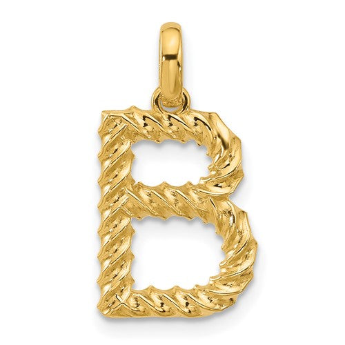 14ky-fancy-twist-letter-b-SolomonJeweler-Wichita-KS-CustomJewelry