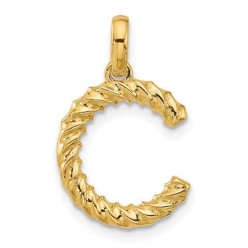 14ky-fancy-twist-letter-c-SolomonJeweler-Wichita-KS-CustomJewelry