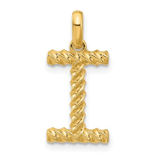 14ky-fancy-twist-letter-i-SolomonJeweler-Wichita-KS-CustomJewelry