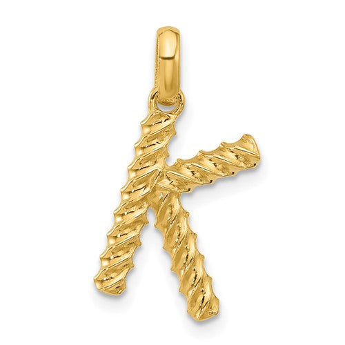 14ky-fancy-twist-letter-k-SolomonJeweler-Wichita-KS-CustomJewelry
