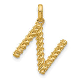 14ky-fancy-twist-letter-n-SolomonJeweler-Wichita-KS-CustomJewelry
