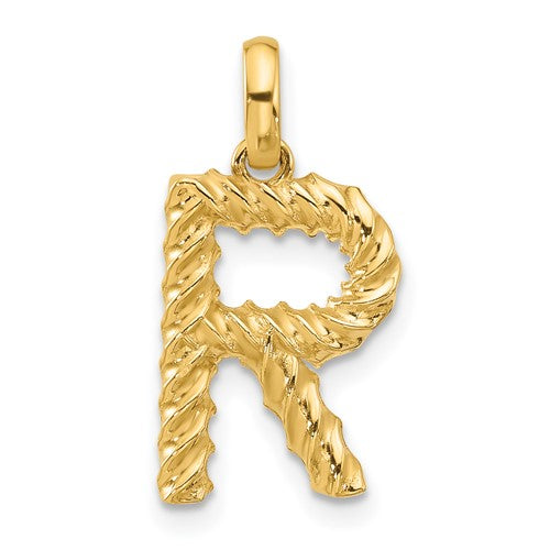 14ky-fancy-twist-letter-r-SolomonJeweler-Wichita-KS-CustomJewelry