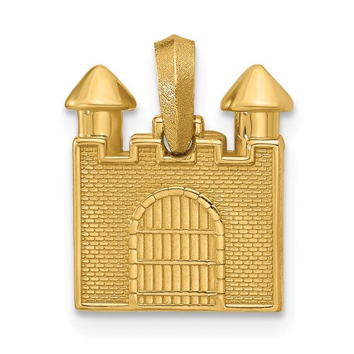 14ky-2d-castle-pendant-SolomonJeweler-Wichita-KS-CustomJewelry