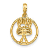 14k-polished-round-scorpio-pendant-SolomonJeweler-Wichita-KS-CustomJewelry