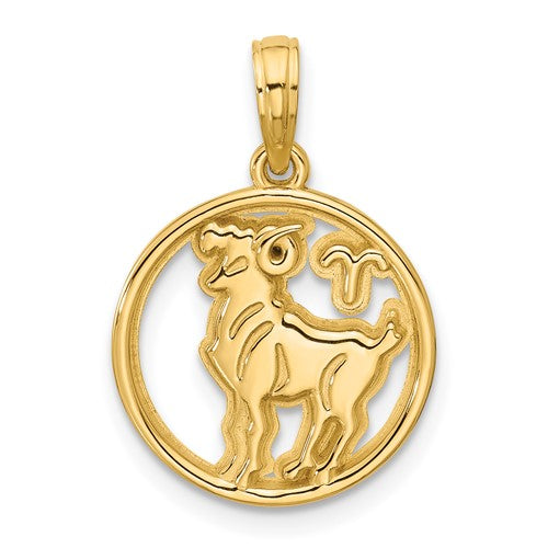 14k-polished-round-aries-pendant-SolomonJeweler-Wichita-KS-CustomJewelry