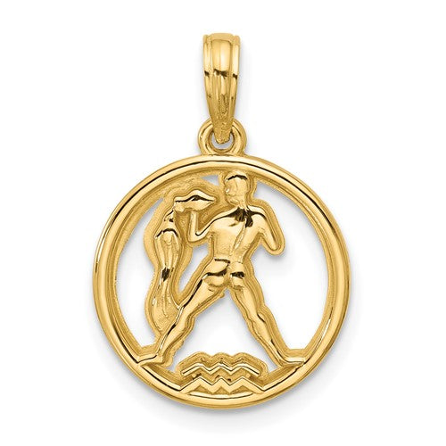 14k-polished-round-aquarius-pendant-SolomonJeweler-Wichita-KS-CustomJewelry