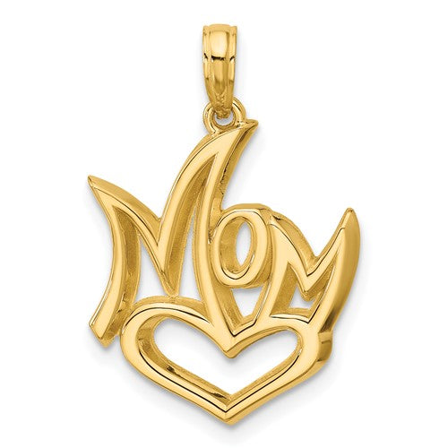 14k-polished-mom-and-heart-pendant-SolomonJeweler-Wichita-KS-CustomJewelry