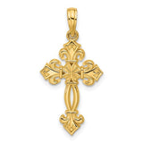 14k-polished-fancy-textured-cross-pendant-SolomonJeweler-Wichita-KS-CustomJewelry