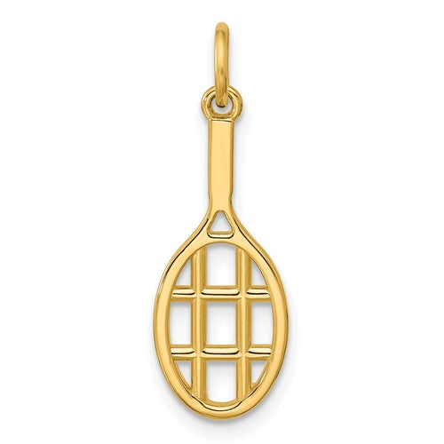 14k-polished-tennis-racket-pendant-SolomonJeweler-Wichita-KS-CustomJewelry