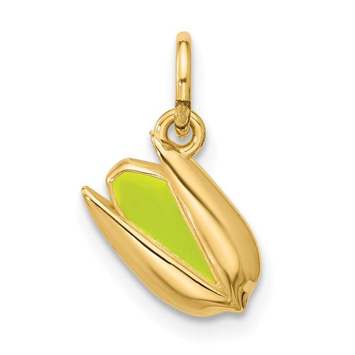 14k-polished-enameled-pistachio-pendant-SolomonJeweler-Wichita-KS-CustomJewelry