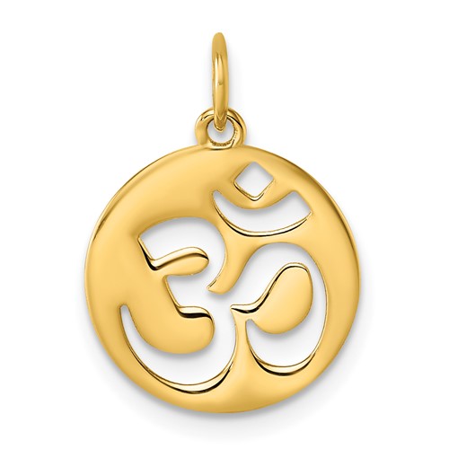 14k-polished-om-hinduism-symbol-pendant-SolomonJeweler-Wichita-KS-CustomJewelry