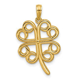 14k-polished-four-leaf-clover-pendant-SolomonJeweler-Wichita-KS-CustomJewelry