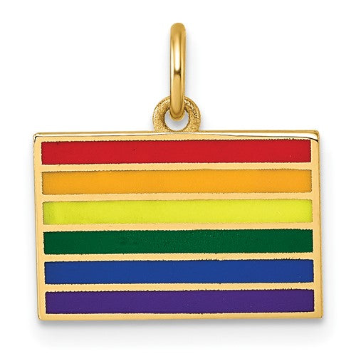 14k-polished-enameled-rainbow-flag-pendant-SolomonJeweler-Wichita-KS-CustomJewelry