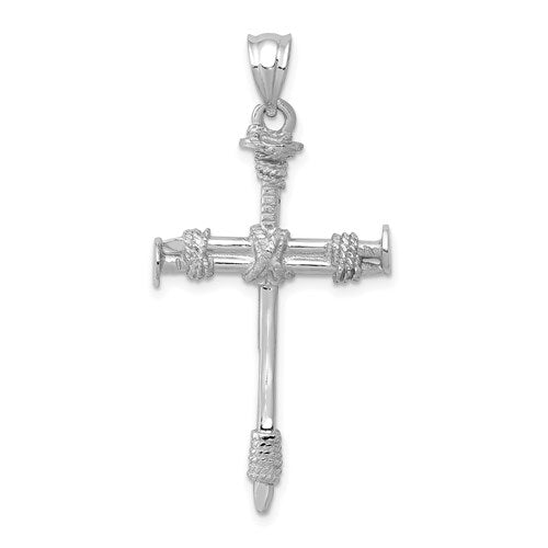 14k-white-gold-nail-cross-pendant-SolomonJeweler-Wichita-KS-CustomJewelry