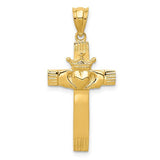 14k-claddagh-cross-pendant-SolomonJeweler-Wichita-KS-CustomJewelry