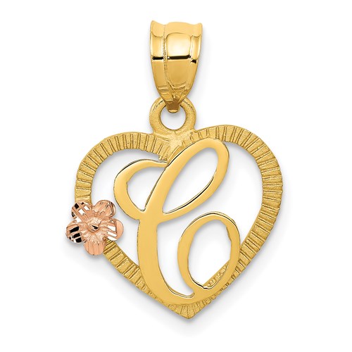14k-two-tone-heart-letter-c-initial-pendant-SolomonJeweler-Wichita-KS-CustomJewelry