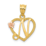 14k-two-tone-heart-letter-n-initial-pendant-SolomonJeweler-Wichita-KS-CustomJewelry