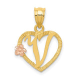 14k-two-tone-heart-letter-v-initial-pendant-SolomonJeweler-Wichita-KS-CustomJewelry