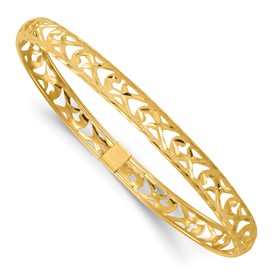 14k-polished-laser-and-diamond-cut-6-15mm-fancy-design-bangle-SolomonJeweler-Wichita-KS-CustomJewelry