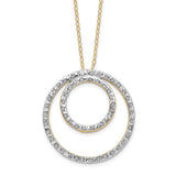 14k-diamond-fascination-dia-dust-accent-double-circle-necklace-SolomonJeweler-Wichita-KS-CustomJewelry