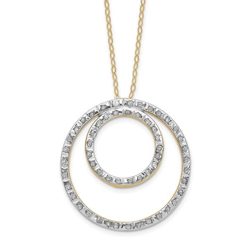 14k-diamond-fascination-dia-dust-accent-double-circle-necklace-SolomonJeweler-Wichita-KS-CustomJewelry