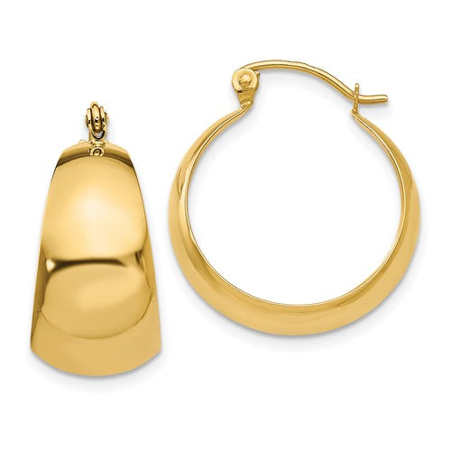 14k-polished-10-5mm-tapered-hoop-earrings-SolomonJeweler-Wichita-KS-CustomJewelry