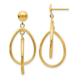14k-polished-oval-dangle-earrings-SolomonJeweler-Wichita-KS-CustomJewelry
