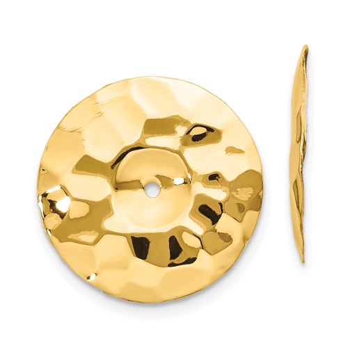 14k-polished-hammered-disc-earring-jackets-SolomonJeweler-Wichita-KS-CustomJewelry