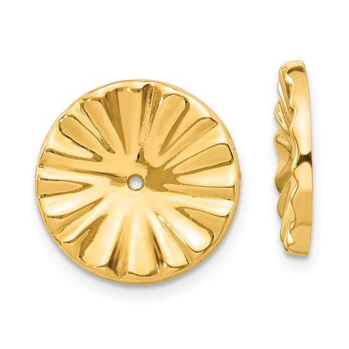 14k-polished-sunburst-earring-jackets-SolomonJeweler-Wichita-KS-CustomJewelry