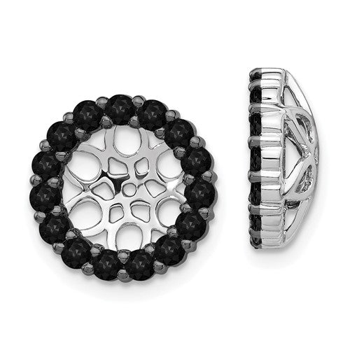14k-white-gold-black-diamond-earring-jackets-SolomonJeweler-Wichita-KS-CustomJewelry