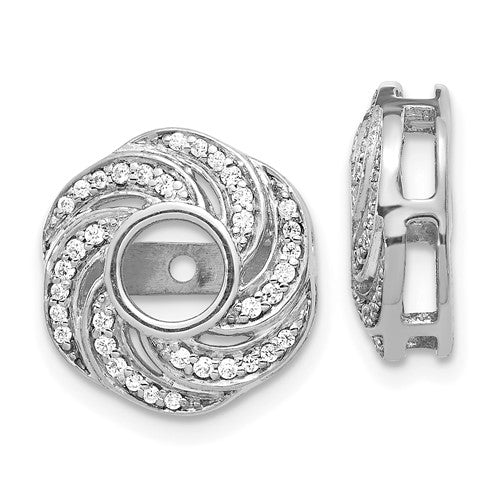 14k-white-gold-swirl-diamond-jacket-earrings-SolomonJeweler-Wichita-KS-CustomJewelry