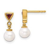 14k-polished-diamond-and-ruby-pearl-dangle-post-earrings-SolomonJeweler-Wichita-KS-CustomJewelry