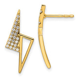 14k-polished-diamond-geometric-fashion-post-earrings-SolomonJeweler-Wichita-KS-CustomJewelry