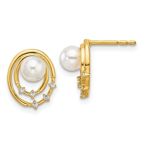 14k-polished-diamond-and-pearl-ovals-drop-post-earrings-SolomonJeweler-Wichita-KS-CustomJewelry