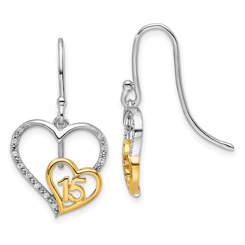 14k-two-tone-polished-diamond-quinceanera-heart-dangle-earrings-SolomonJeweler-Wichita-KS-CustomJewelry