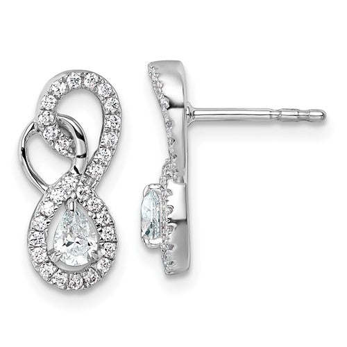 14k-white-gold-polished-diamond-infinity-drop-post-earrings-SolomonJeweler-Wichita-KS-CustomJewelry