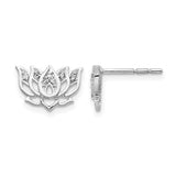 14k-white-gold-diamond-lotus-flower-earrings-SolomonJeweler-Wichita-KS-CustomJewelry