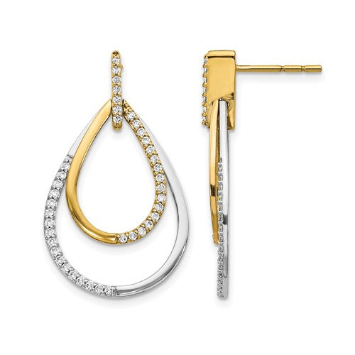 14k-two-tone-diamond-teardrop-earrings-SolomonJeweler-Wichita-KS-CustomJewelry