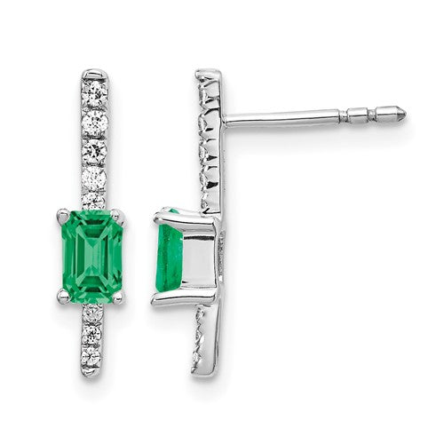 14k-white-gold-diamond-and-emerald-fancy-earrings-SolomonJeweler-Wichita-KS-CustomJewelry