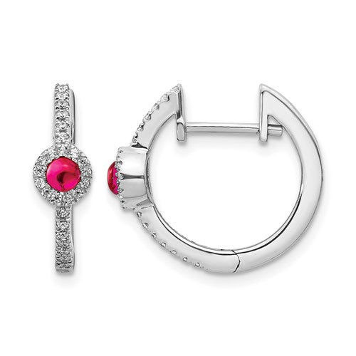 14k-white-gold-diamond-and-cabochon-ruby-earrings-SolomonJeweler-Wichita-KS-CustomJewelry