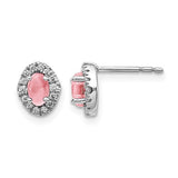 14k-white-gold-diamond-and-cabochon-pink-tourmaline-earrings-SolomonJeweler-Wichita-KS-CustomJewelry