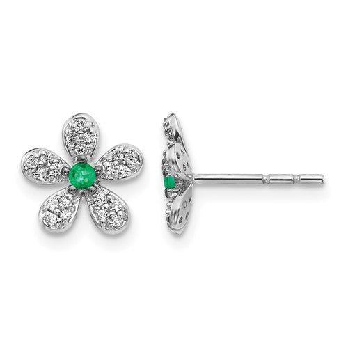 14k-white-gold-diamond-and-emerald-earrings-SolomonJeweler-Wichita-KS-CustomJewelry