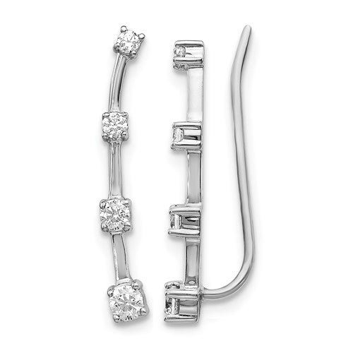 14k-white-gold-diamond-graduated-4-stone-ear-climber-earrings-SolomonJeweler-Wichita-KS-CustomJewelry